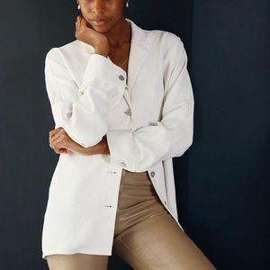 NWT Wilfred New Flowy Button-Up Jacket Light Birch